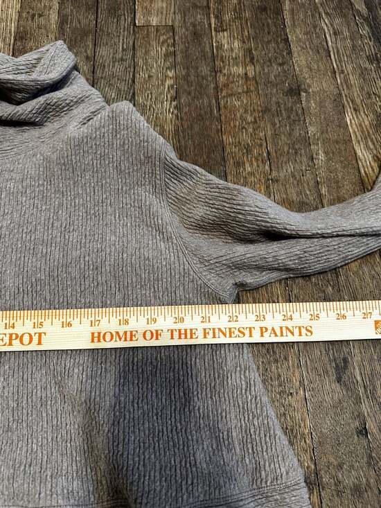 Lululemon Tan Retreat Yourself Textured Funnel Neck Bell Sleeve Pullover - Picture 5 of 8